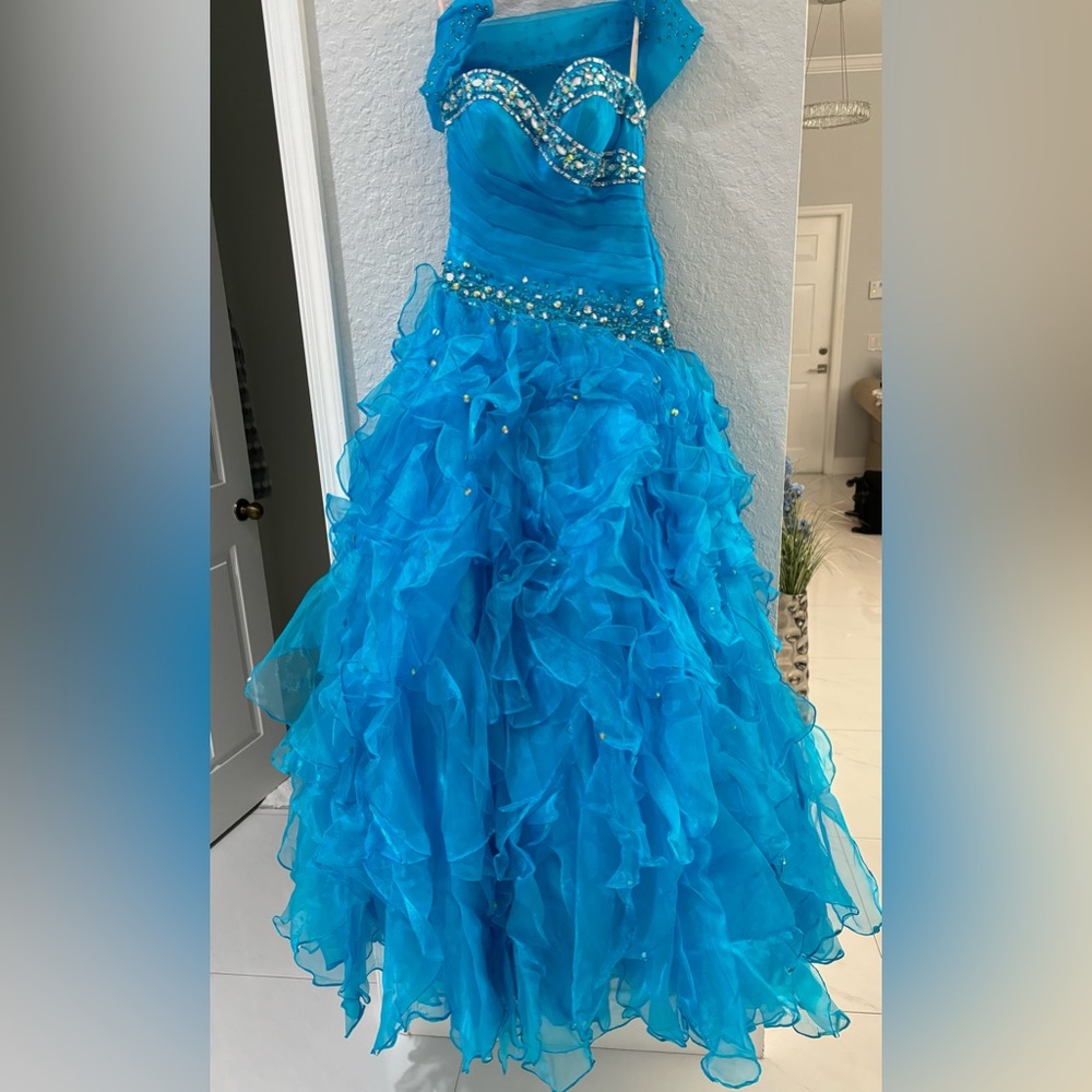 Turquoise Princess Ballgown Quinceañera Dress
